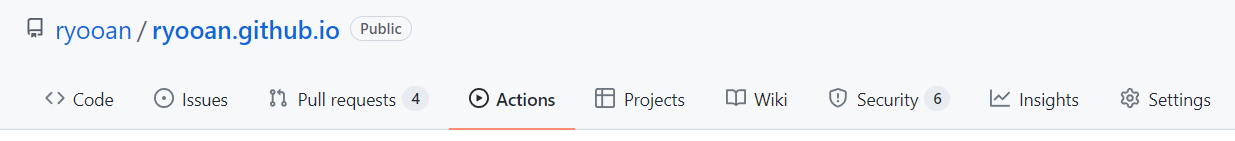 Github Actions Tab